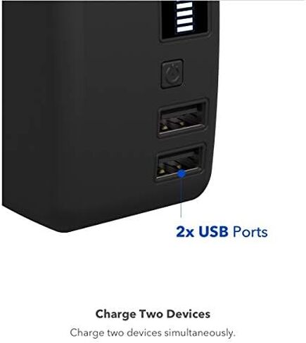 HALO Portable Phone Charger Power Cube 10,000mAh - Innovative Car Charger Power Bank with Dual USB Compatible Charging Ports, Built-in Charging Adapters in Saudi Arabia