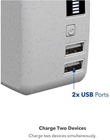HALO Portable Phone Charger Power Cube 10,000mAh - Innovative Car Charger Power Bank with Dual USB Compatible Charging Ports, Built-in Charging Adapters in Saudi Arabia