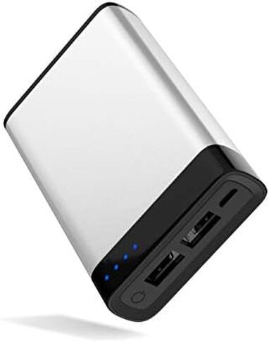 TALK WORKS Portable Charger Power Bank Compatible w/ iPhone 13/Pro/Pro Max, 14/Plus/Pro/Pro Max, 12, 11, XR, XS, X, 8, 7, 6, SE, iPad, Android, Samsung - External Cell Phone Backup Supply (Silver) in Saudi Arabia