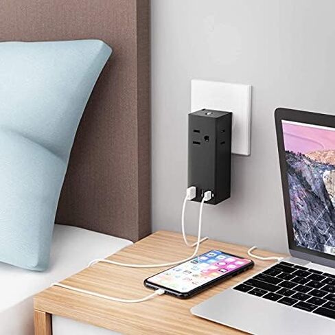 Ceptics USB C Wall Charger, 65W 3 Port PD 3.0 Ultra Compact Charger [GaN Tech], Quick Type C Charge Adapter - Small USB + Dual USB-C - USB Wall Charger for MacBook, USB C Laptops, iPad, iPhone, Galaxy in Saudi Arabia