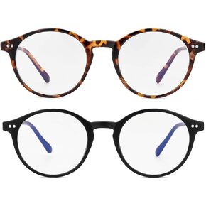 Gleyemor Blue Light Glasses for Men Women, Vintage Round Frame Computer Eyeglasses in Saudi Arabia