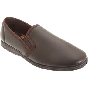 Sleepers Mens Softie Leather Twin Gusset Slippers in Saudi Arabia