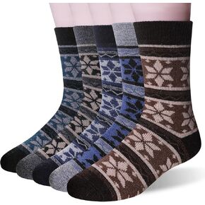 جوارب رجالية من الصوف السميك للغاية - جوارب حرارية مريحة كاجوال للرجال 5 أزواج in Kuwait