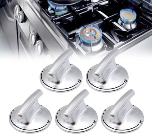 FZJDSD 5 x Cooktop Burner Knobs Compatible with Jenn-Air Compatible with Whirlpool PS2375871 PS11744702 74007733 AP6011505 7733P410-60 in Saudi Arabia