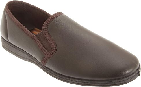 Sleepers Mens Softie Leather Twin Gusset Slippers in Saudi Arabia