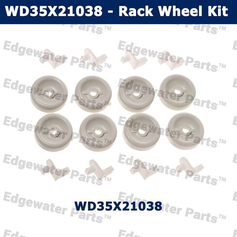 Edgewater Parts WD35X21038, AP5986365, PS11726733 Dishwasher Lower Rack Wheel Kit Compatible with GE (Fits Models: PDW, GSD, GHD, EDW, GLD) in Saudi Arabia
