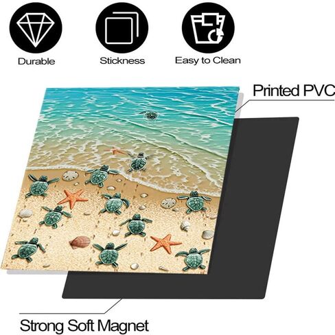 Ocean Turtle Sticker Dishwasher Magnet Sea Dishwasher Front Door Cover,Kitchen Decorative Beach Fridge Magnetic Refrigerator Panel Decal,Home Appliance Sticker Decor Art 23"x17" in Saudi Arabia