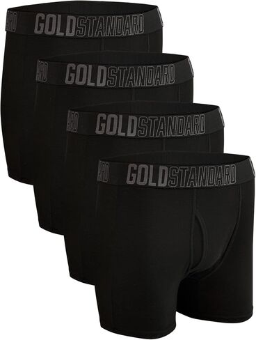 Gold Standard 4-Pack Men's Cotton Boxer Briefs - Men's Underwear with Premium Stretch & Breathable Soft Cotton in Saudi Arabia