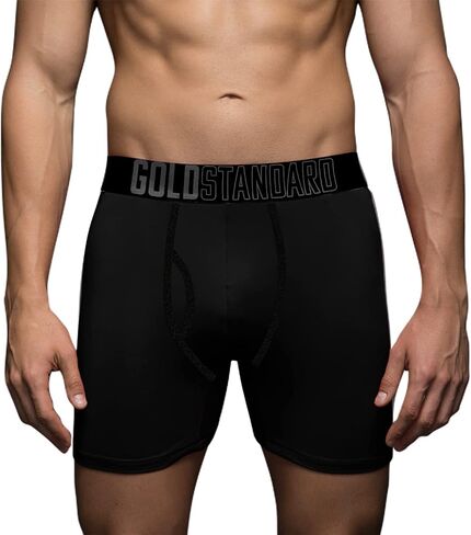Gold Standard 4-Pack Men's Cotton Boxer Briefs - Men's Underwear with Premium Stretch & Breathable Soft Cotton in Saudi Arabia