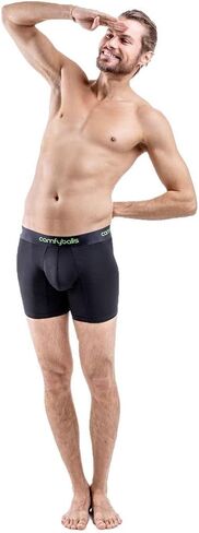 Comfyballs Mens Performance Long Boxer - Charcoal/Viper Green in Saudi Arabia