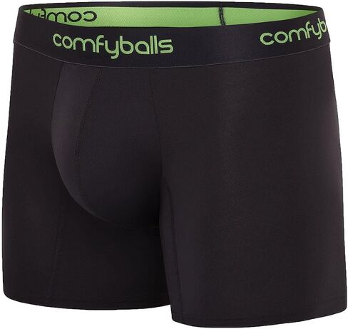 Comfyballs Mens Performance Long Boxer - Charcoal/Viper Green in Saudi Arabia