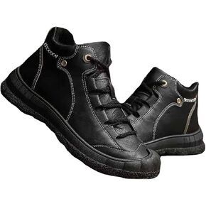 MSYINGL Mens Hiking Boots,Warm Leather Running Sneaker Lightweight Climbing Shoes Anti-Collision Toe Booties in Saudi Arabia