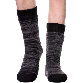 DYW Mens Fuzzy Slipper Socks Warm Thick Heavy Thermal Fleece lined Fluffy Winter Non Slip Socks