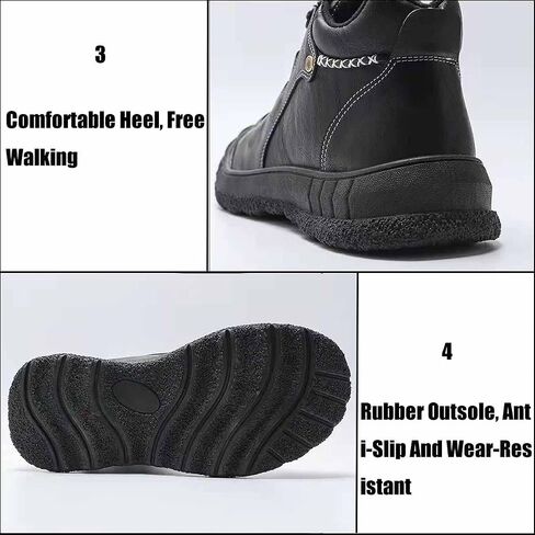 MSYINGL Mens Hiking Boots,Warm Leather Running Sneaker Lightweight Climbing Shoes Anti-Collision Toe Booties in Saudi Arabia