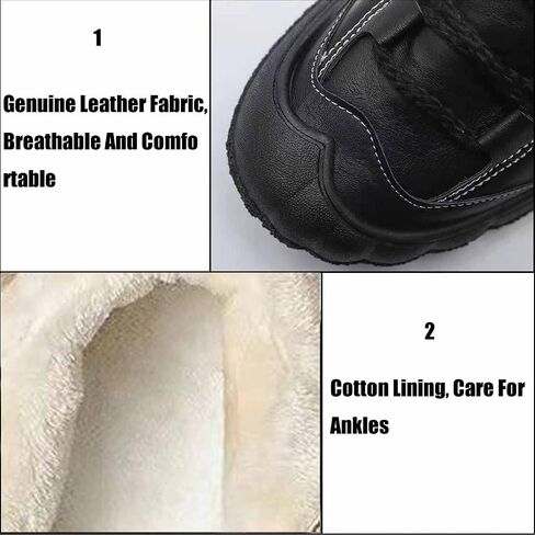 MSYINGL Mens Hiking Boots,Warm Leather Running Sneaker Lightweight Climbing Shoes Anti-Collision Toe Booties in Saudi Arabia