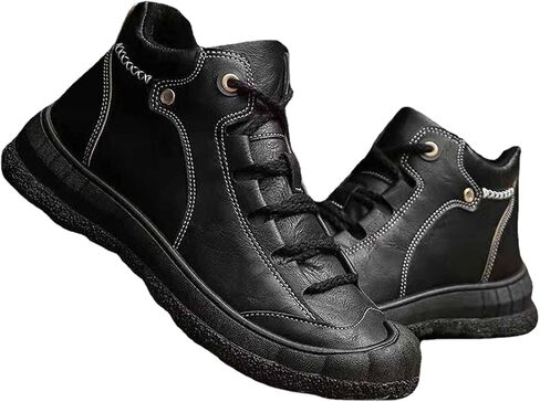 MSYINGL Mens Hiking Boots,Warm Leather Running Sneaker Lightweight Climbing Shoes Anti-Collision Toe Booties in Saudi Arabia