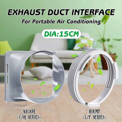 Jiecikou 5.9 inch Tube Portable A/C AC Air Conditioner Exhaust Hose Coupler/Coupling - Works with Every Mobile Air-Conditioning Unit Round (L/F Series) in Saudi Arabia