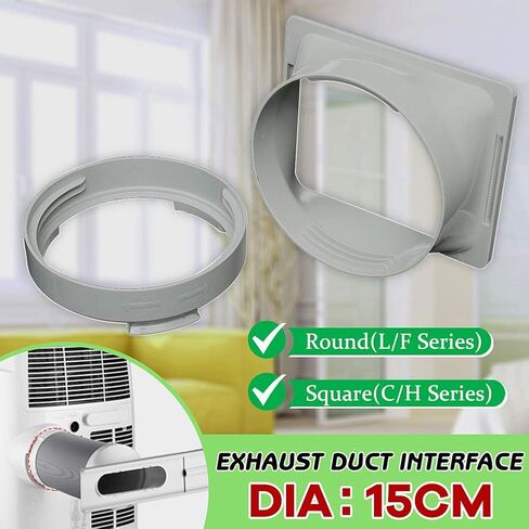 Jiecikou 5.9 inch Tube Portable A/C AC Air Conditioner Exhaust Hose Coupler/Coupling - Works with Every Mobile Air-Conditioning Unit Round (L/F Series) in Saudi Arabia