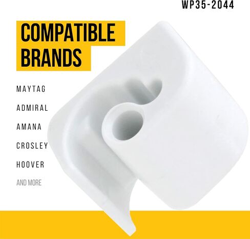 WP35-2044 35-2044 Washer Lid Hinge - Compatible Maytag Amana Crosley - Replaces AP6008640 1477 PS11741780 - Upgraded Female End - Comes in White Color, Made of Durable Plastic in Saudi Arabia