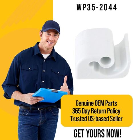 WP35-2044 35-2044 Washer Lid Hinge - Compatible Maytag Amana Crosley - Replaces AP6008640 1477 PS11741780 - Upgraded Female End - Comes in White Color, Made of Durable Plastic in Saudi Arabia