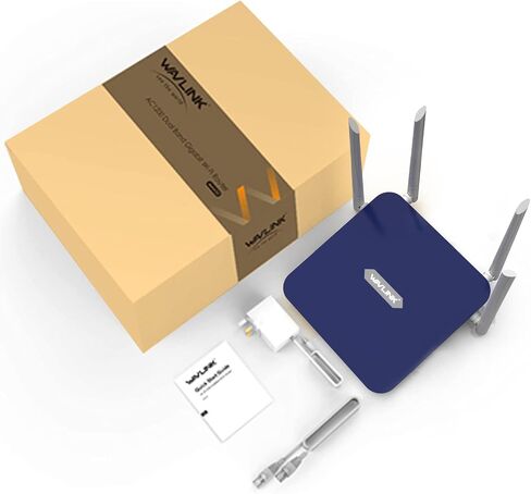 WAVLINK AC1200 WiFi Router Wireless Internet Router for Home, Dual Band Router 2.4GHz and 5GHz with 1000Mbps WAN/LAN Gigabit Ethernet Port, 4 x 5dBi Foldable Antennas, Supports Router Repeater AP Mode in Saudi Arabia