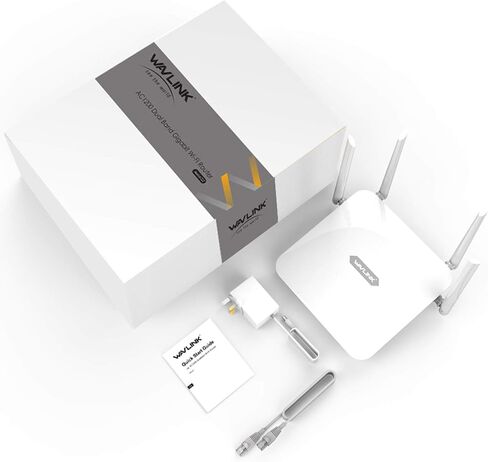 WAVLINK AC1200 WiFi Router Wireless Internet Router for Home, Dual Band Router 2.4GHz and 5GHz with 1000Mbps WAN/LAN Gigabit Ethernet Port, 4 x 5dBi Foldable Antennas, Supports Router Repeater AP Mode in Saudi Arabia