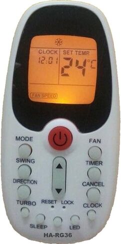 Generic Replacement Air Conditioner Remote Control for Mirage RG36B/BGE in Saudi Arabia