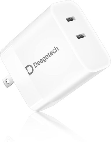 USB C Fast Charger, Deegotech 35W Dual USB-C Port Compact Power Adapter for iPhone 14 iPad MacBook Air,Foldable PPS PD Fast Charger Compatible with iPhone 14 Pro Max/13/12/11, iPad Pro in Kuwait