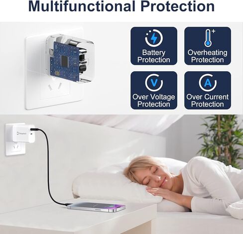 USB C Fast Charger, Deegotech 35W Dual USB-C Port Compact Power Adapter for iPhone 14 iPad MacBook Air,Foldable PPS PD Fast Charger Compatible with iPhone 14 Pro Max/13/12/11, iPad Pro in Kuwait