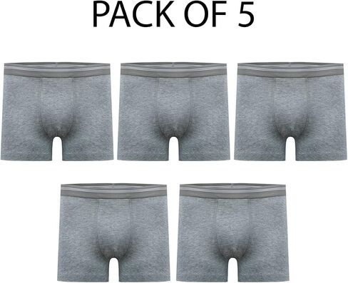 Men’s Boxer Briefs | Gray Tagless Soft Underwear for men | Bengal Boxers | Pack of 5 in Saudi Arabia