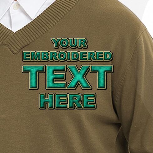 Custom Embroidered Sweater Monogrammed Men's Long Sleeve V-Neck Pullover in Saudi Arabia