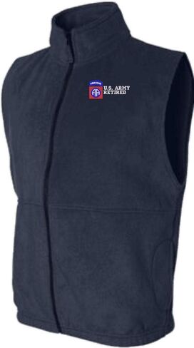 82nd Airborne Division Retired Sierra Pacific Full Zip Fleece Vest in Saudi Arabia