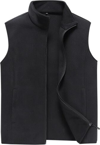 AIEOE Men's Fleece Vests Full-Zip Up Jackets Sleeveless Softshell Outerwear in Saudi Arabia