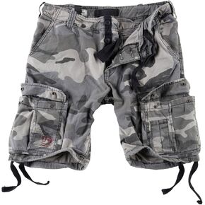 Surplus Men's Airborne Vintage Shorts Washed Black Camo in Kuwait