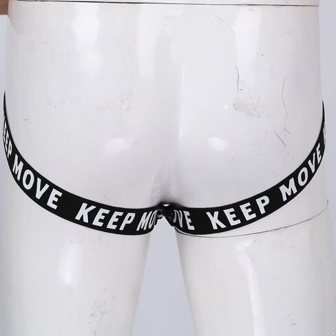 Daenrui Men's Shiny Metallic Low Rise Thongs Briefs Front Hole Jockstraps Underpants Backless G-String in Kuwait