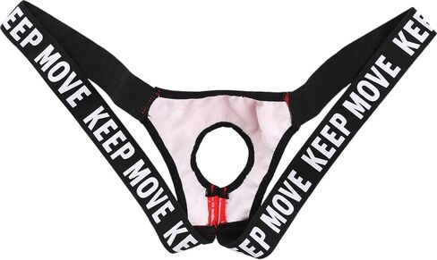 Daenrui Men's Shiny Metallic Low Rise Thongs Briefs Front Hole Jockstraps Underpants Backless G-String in Kuwait