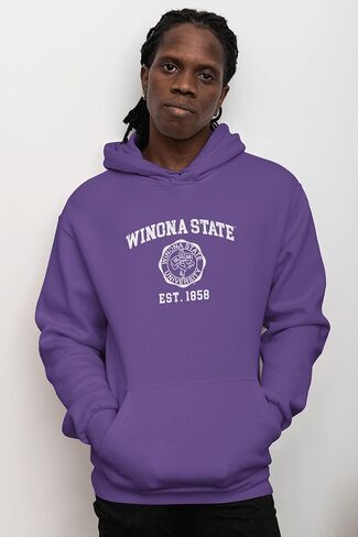 CreateMyTee | Winona State Vintage Est 1858 Hooded Sweatshirt in Saudi Arabia
