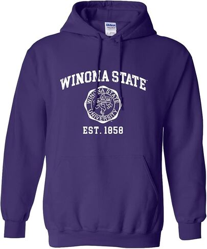 CreateMyTee | Winona State Vintage Est 1858 Hooded Sweatshirt in Saudi Arabia