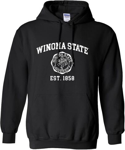 CreateMyTee | Winona State Vintage Est 1858 Hooded Sweatshirt in Saudi Arabia