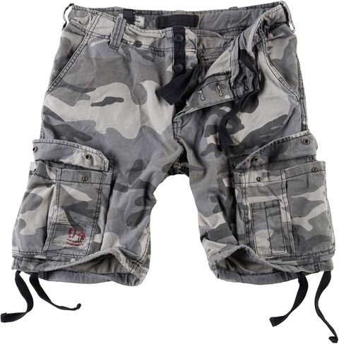 Surplus Men's Airborne Vintage Shorts Washed Black Camo in Kuwait