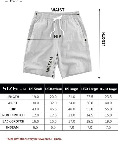 LTIFONE Mens Casual Shorts Elastic Waist 7" Inseam with Drawstring Slim Fit Summer Pants with Pockets(Light Grey,3XL) in Kuwait