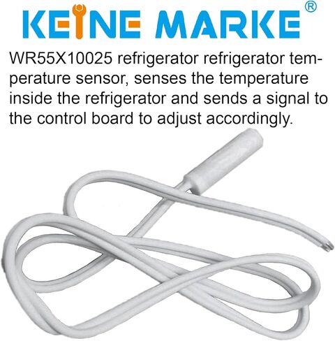 (عبوة من قطعتين) مستشعر درجة حرارة الثلاجة WR55X10025 عالي الجودة - يناسب تمامًا ثلاجة GE وHotpoint - رقم الجزء البديل الكامل: 914093 AP3185407 PS304103 WR50X10027 (عبوة من قطعتين) in Kuwait