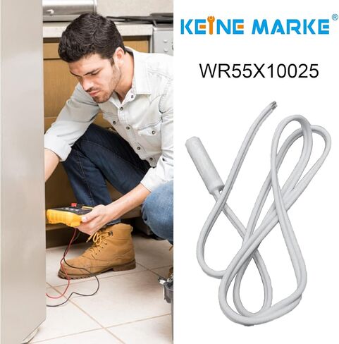 (عبوة من قطعتين) مستشعر درجة حرارة الثلاجة WR55X10025 عالي الجودة - يناسب تمامًا ثلاجة GE وHotpoint - رقم الجزء البديل الكامل: 914093 AP3185407 PS304103 WR50X10027 (عبوة من قطعتين) in Kuwait