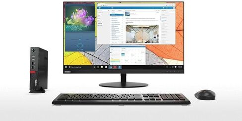 Lenovo ThinkCentre M910q Tiny كمبيوتر مكتبي صغير، رباعي النواة i5 6500T يصل إلى 3.1 جيجا هرتز، ذاكرة الوصول العشوائي DDR4 سعة 16 جيجابايت، 256 جيجابايت NVMe M.2 SSD، بلوتوث WiFi، لوحة مفاتيح وماوس لاسلكيين، Windows 10 Pro (متجدد) in Saudi Arabia