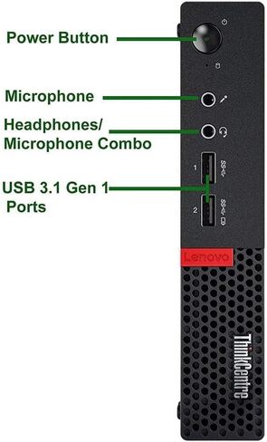 Lenovo ThinkCentre M910q Tiny كمبيوتر مكتبي صغير، رباعي النواة i5 6500T يصل إلى 3.1 جيجا هرتز، ذاكرة الوصول العشوائي DDR4 سعة 16 جيجابايت، 256 جيجابايت NVMe M.2 SSD، بلوتوث WiFi، لوحة مفاتيح وماوس لاسلكيين، Windows 10 Pro (متجدد) in Saudi Arabia