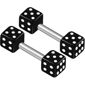 2 قطعة الفولاذ المقاوم للصدأ مستقيم الحديد 16 قياس 1/4 6 مللي متر 3 مللي متر النرد الغضروف أقراط الحاجب ثقب المجوهرات رؤية المزيد من الألوان in Kuwait