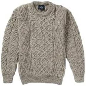 Aran Woollen Mills Men's Wool Sweater Fishermen's Jumper Made in Ireland in Saudi Arabia