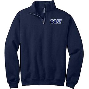 Honor Country USAF 1/4 Zip Fleece Sweatshirt - Navy Blue in Saudi Arabia