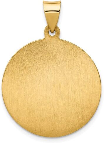 14k Yellow Gold Catholic Patron Saint Anthony Medal Pendant Charm - 31mm x 23mm in Saudi Arabia