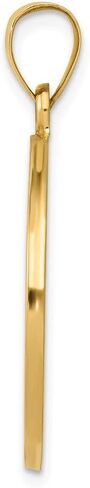 14k Yellow Gold Catholic Patron Saint Anthony Medal Pendant Charm - 31mm x 23mm in Saudi Arabia